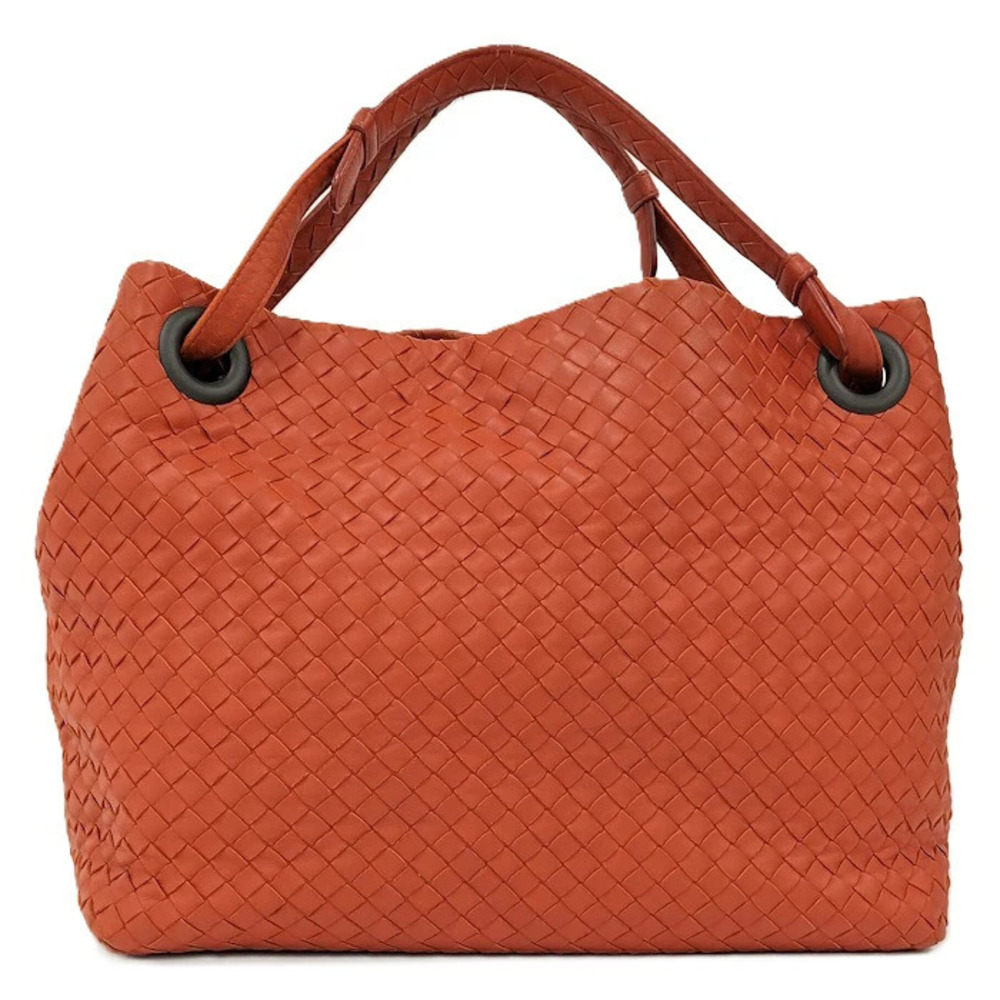 Bottega Veneta Garda Bag Tote Intrecciato Leather Orange